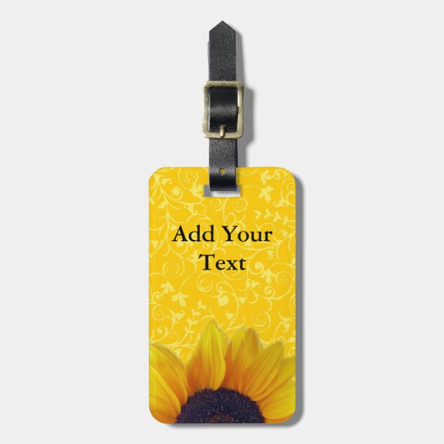 Sunflower Luggage Tag (Front Vertical)