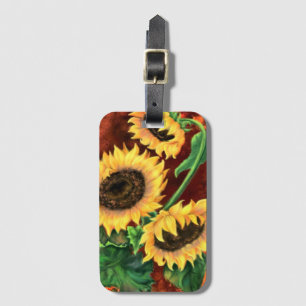 Sunflower Luggage Tag