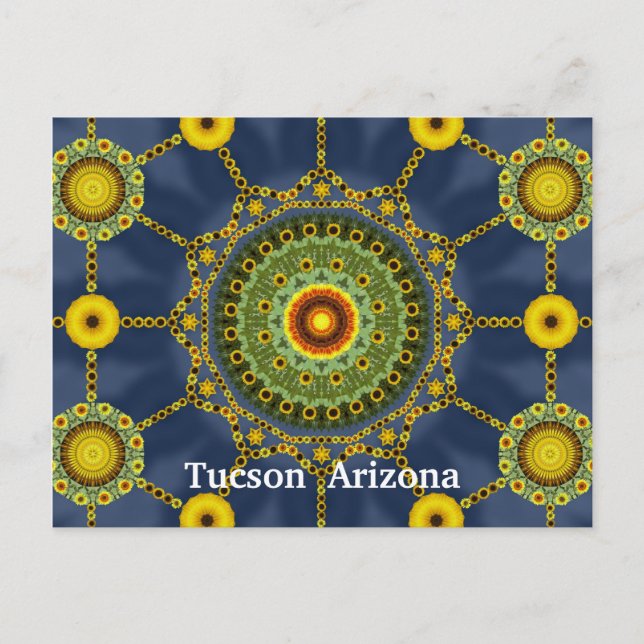 Sunflower Mandala Array Postcard (Front)