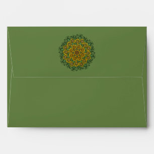 Sunflower Mandala Nature Lover Sunflowers Floral   Envelope