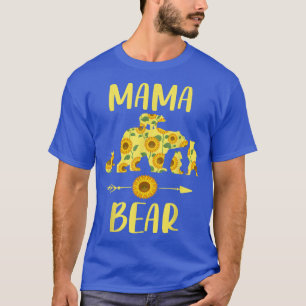 Sunflower Matching Family Outfits, Funny Mama Bear T-Shirt