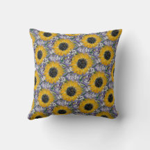Sunflower Medley Throw Pillow