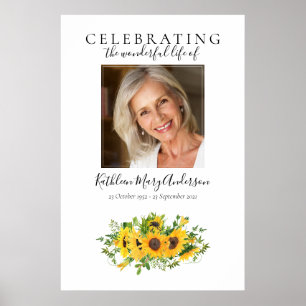 Sunflower Memorial Welcome Poster