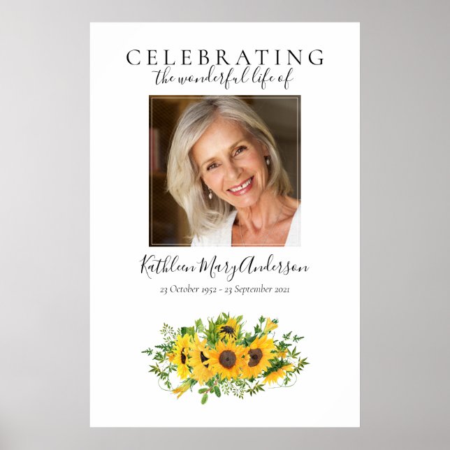 Sunflower Memorial Welcome Poster (Front)