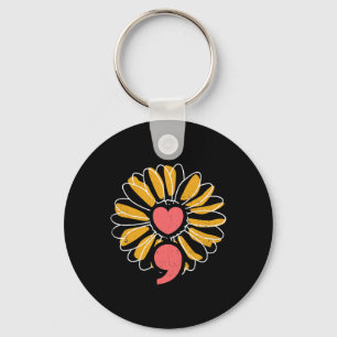 Sunflower Mental Health Strength Hope Solidarity  Keychain