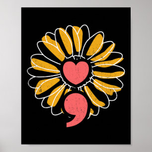 Sunflower Mental Health Strength Hope Solidarity Poster