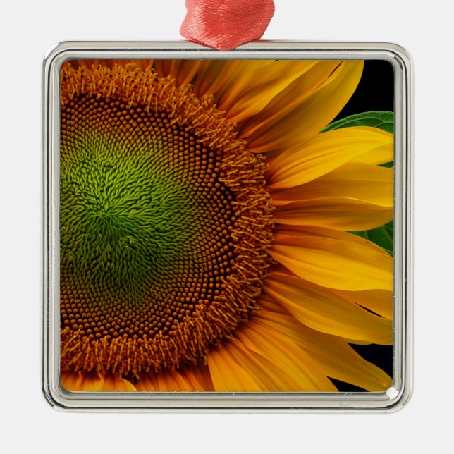 Sunflower Metal Ornament (Front)