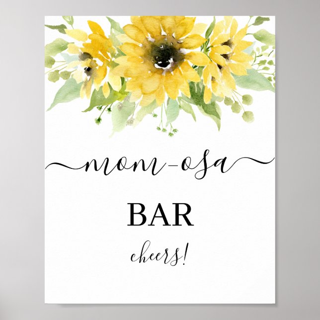 Sunflower Mimosa Bar sign (Front)