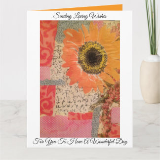 Sunflower Mixed-Media Card