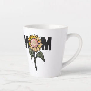 Sunflower Mom Sunflowers Art Mothers Day           Latte Mug