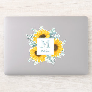 Sunflower Monogram Name Personalized