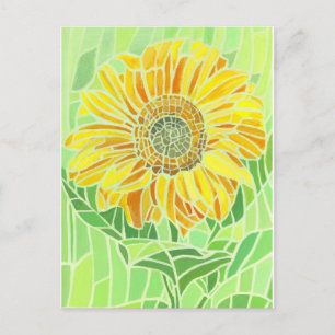 Sunflower Mosaic Design Postcard