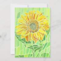 Sunflower Mosaic Invitation Card