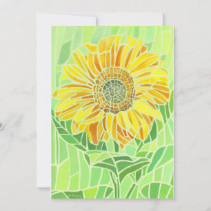Sunflower Mosaic Invitation Card
