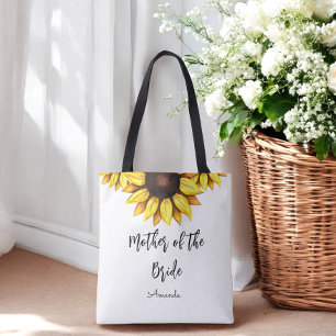 Sunflower Mother of The Bride Wedding Tote Bag