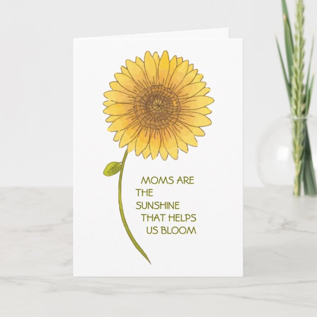 Sunflower Mother's Day Card (Front)