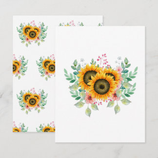 Sunflower Mothers Day Flat Card