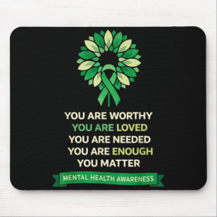 Sunflower motivational mental health awareness men mouse pad