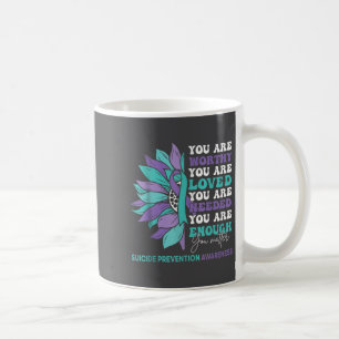 Sunflower Motivational Suprt Suicide Prevention Aw Coffee Mug