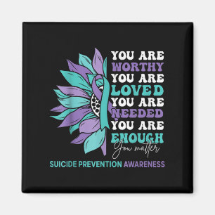 Sunflower Motivational Suprt Suicide Prevention Aw Magnet