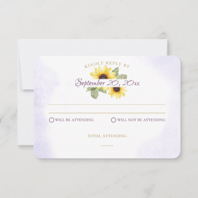 Sunflower Mountain Lavender Response Card (Front)