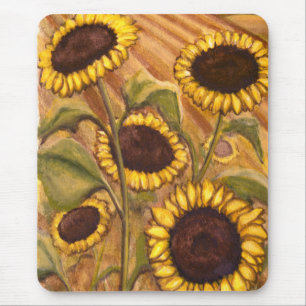 Sunflower Mousepad Beautiful Yellow Flower Gifts