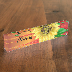 Sunflower Nameplate