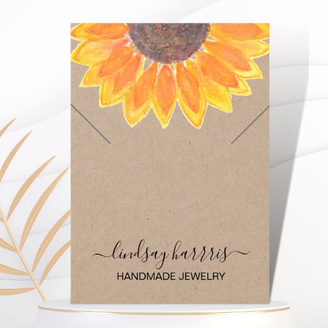 Sunflower Necklace Jewellery Display Card (Creator Uploaded)