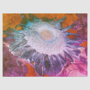 Sunflower Negative Purple Pink Chic Vintage Tissue Paper