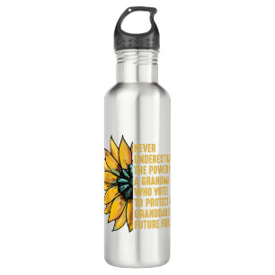 Sunflower Never Underestimate The Power Of Grandma 710 Ml Water Bottle