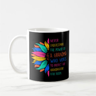 Sunflower Never Underestimate The Power Of Grandma Coffee Mug