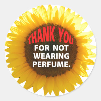 Sunflower No Perfume Classic Round Sticker