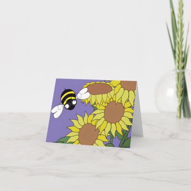 Sunflower Note Card (Blank Inside) (Front)