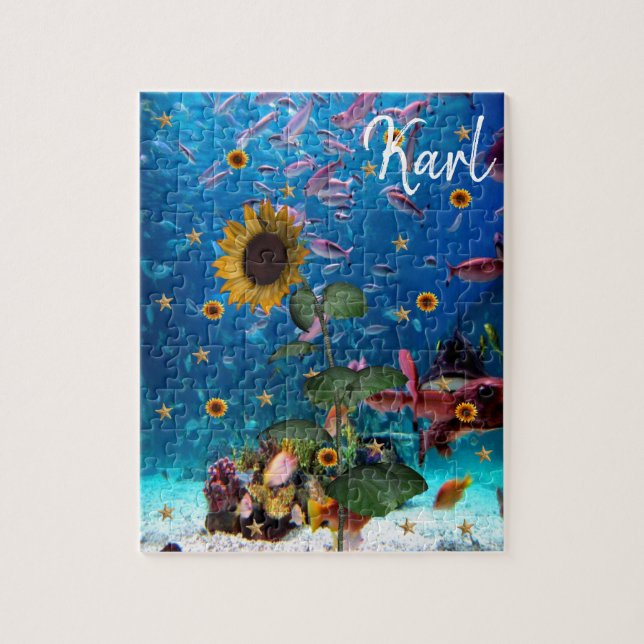 Sunflower Ocean Fish Puzzles (Vertical)