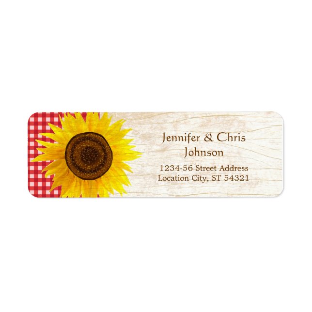 Sunflower on Birch Bark Rustic Country Wedding (Front)