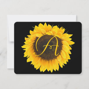 Sunflower on Black Response Card