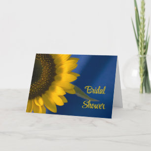 Sunflower on Blue Bridal Shower Invitation