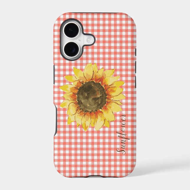 Sunflower on Gingham  (Back)