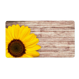 Sunflower on rustic barn wood blank
