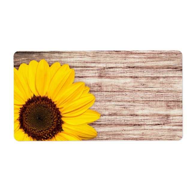 Sunflower on rustic barn wood blank (Front)