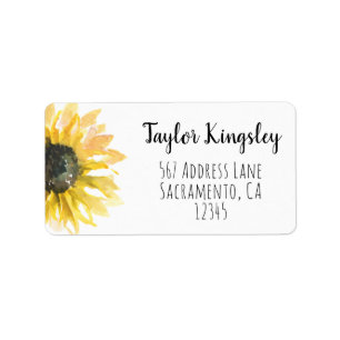 Sunflower on the Side Address Labels