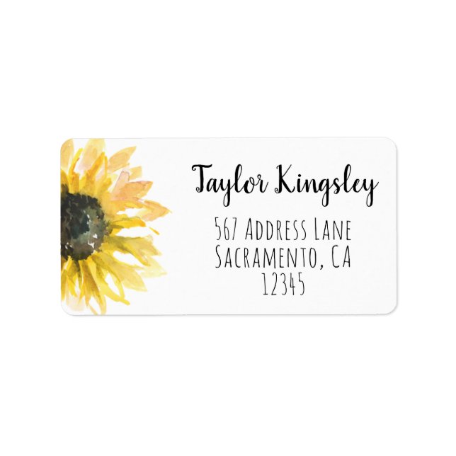 Sunflower on the Side Address Labels (Front)