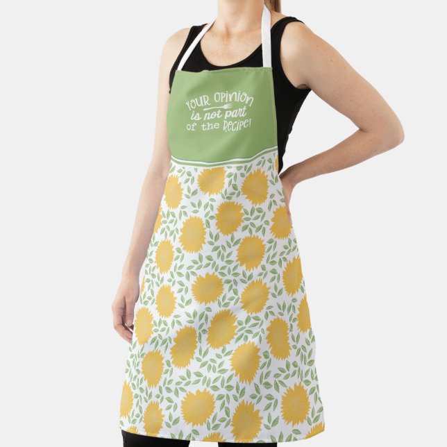 Sunflower Opinion Is Not Part of the Recipe Apron (Insitu)