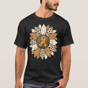 Sunflower Orange ADHD Awareness Girl Women Warrior T-Shirt