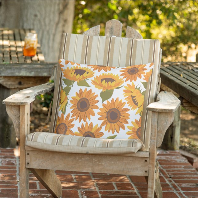 Sunflower Outdoor Pillow (Chair)