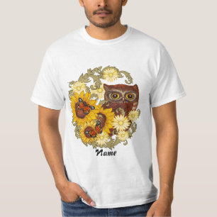 Sunflower Owl custom t-shirts, T-Shirt
