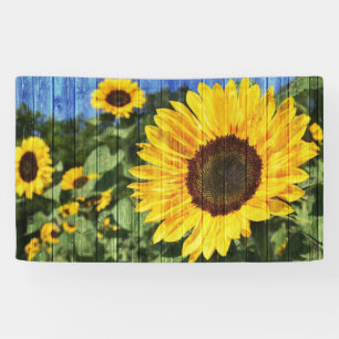Sunflower Painted Fence Banner