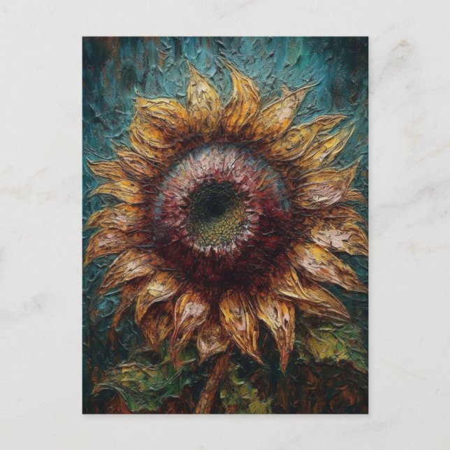 Sunflower Painting Postcard (Front)