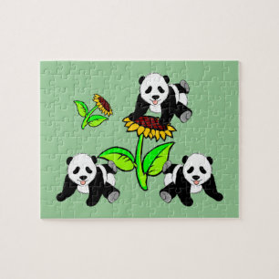 Sunflower Pandas Jigsaw Puzzle