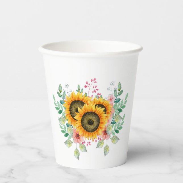 Sunflower   paper cups (Front)